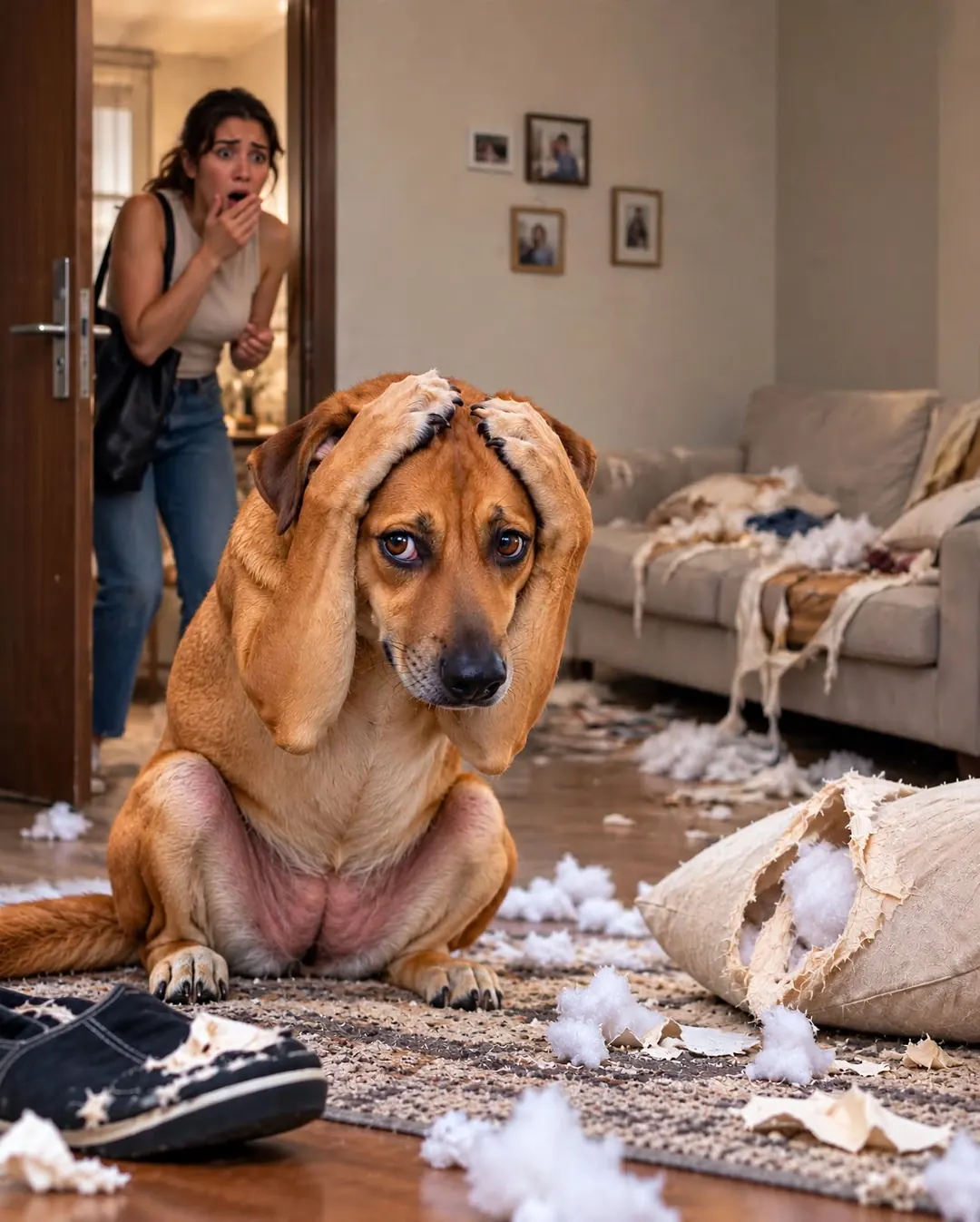 Perro inquieto cuando se queda solo